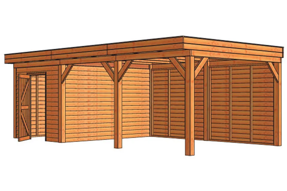 Tuinhuis / Blokhut Trendhout Buitenverblijf Mensa L 7400mm D Tuinhuis / Blokhut Trendhout Buitenverblijf Mensa L 7400mm D