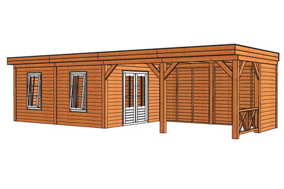 Tuinhuis / Blokhut Trendhout Buitenverblijf Mensa L 9800mm E Tuinhuis / Blokhut Trendhout Buitenverblijf Mensa L 9800mm E