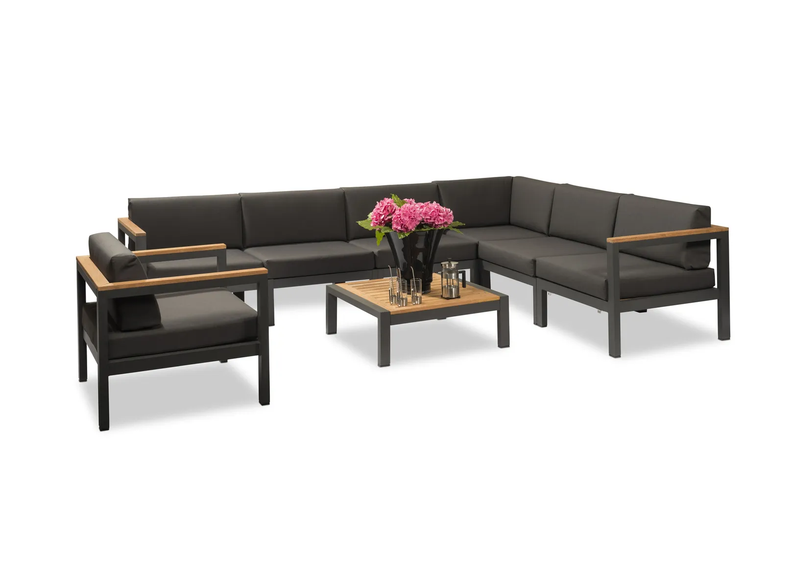 Allure | Loungeset Monaco | Antraciet / Teak Allure | Loungeset Monaco | Antraciet / Teak