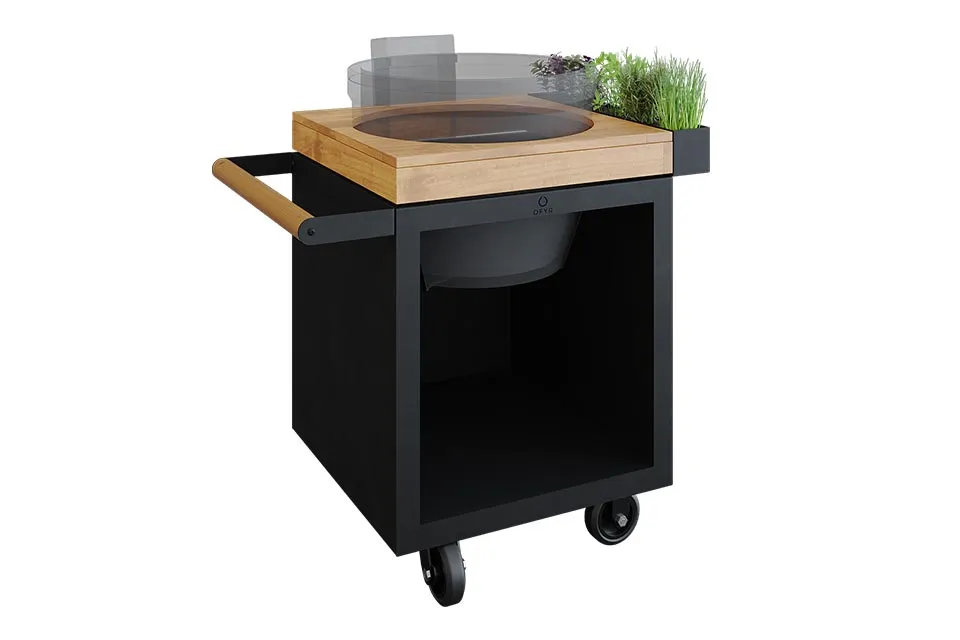 OFYR | Kamado Table | Black 65 PRO | Teak Wood KJ