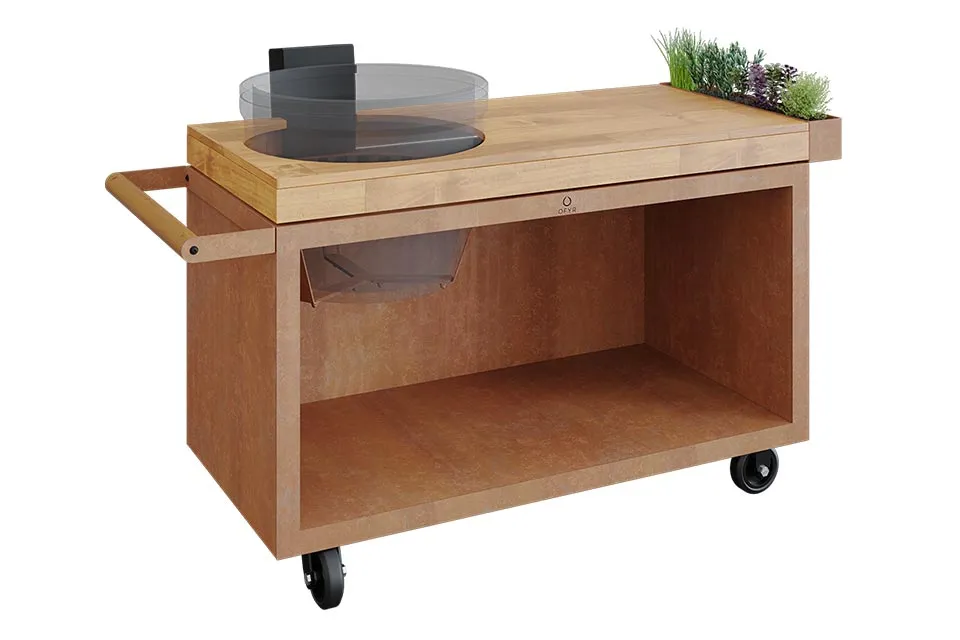 OFYR | Kamado Table PRO | Corten - Teak Wood | KJ