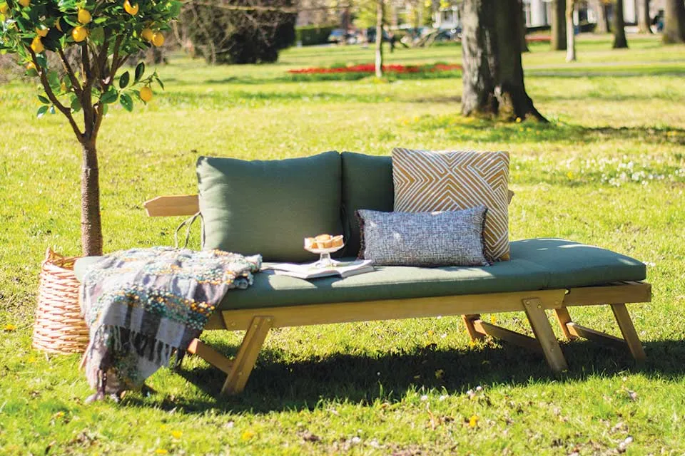 Fonteyn | Loungebank Orlando 3-zits | Acacia Teak Look Fonteyn | Loungebank Orlando 3-zits | Acacia Teak Look