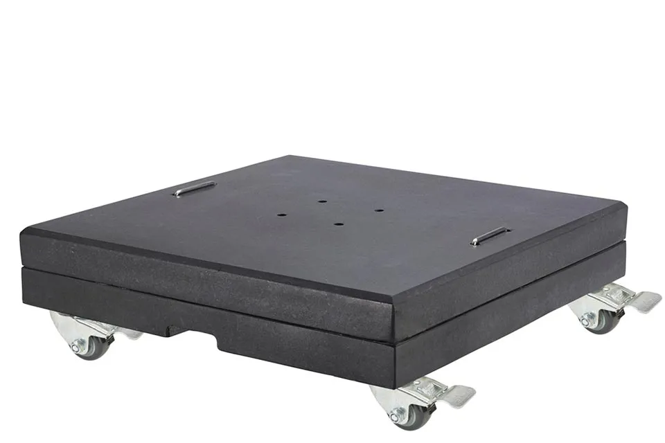 Platinum | Parasolvoet Modena XL Graniet met Wielen | 150 kg Platinum | Parasolvoet Modena XL Graniet met Wielen | 150 kg