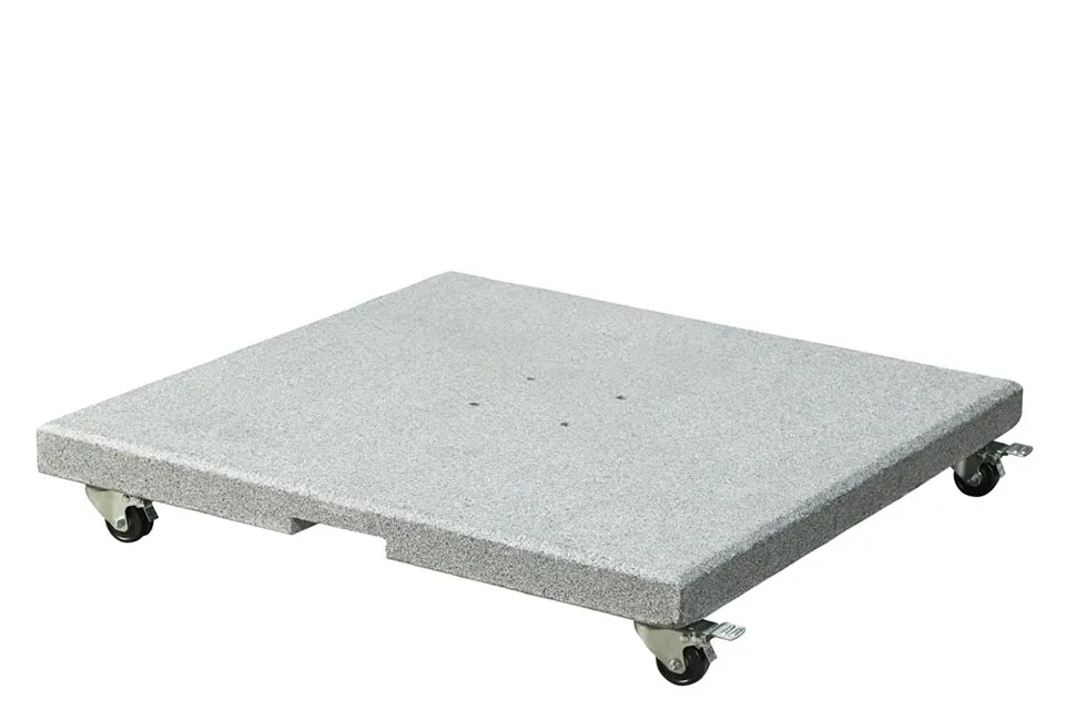 Platinum | Parasolvoet Salerno Graniet met Wielen | 90 kg Platinum | Parasolvoet Salerno Graniet met Wielen | 90 kg