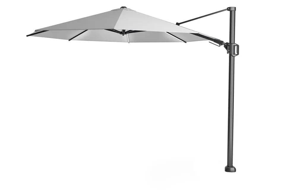 Platinum Zweefparasol Challenger T² Glow Ø350 cm Lichtgrijs