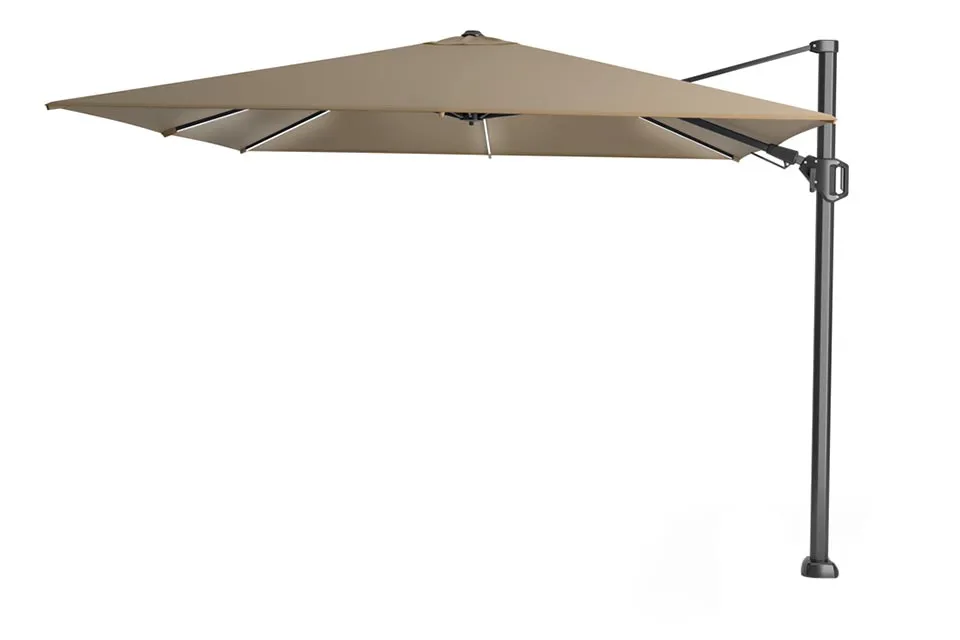 Platinum Zweefparasol Challenger T² Glow 300 x 300 cm Taupe