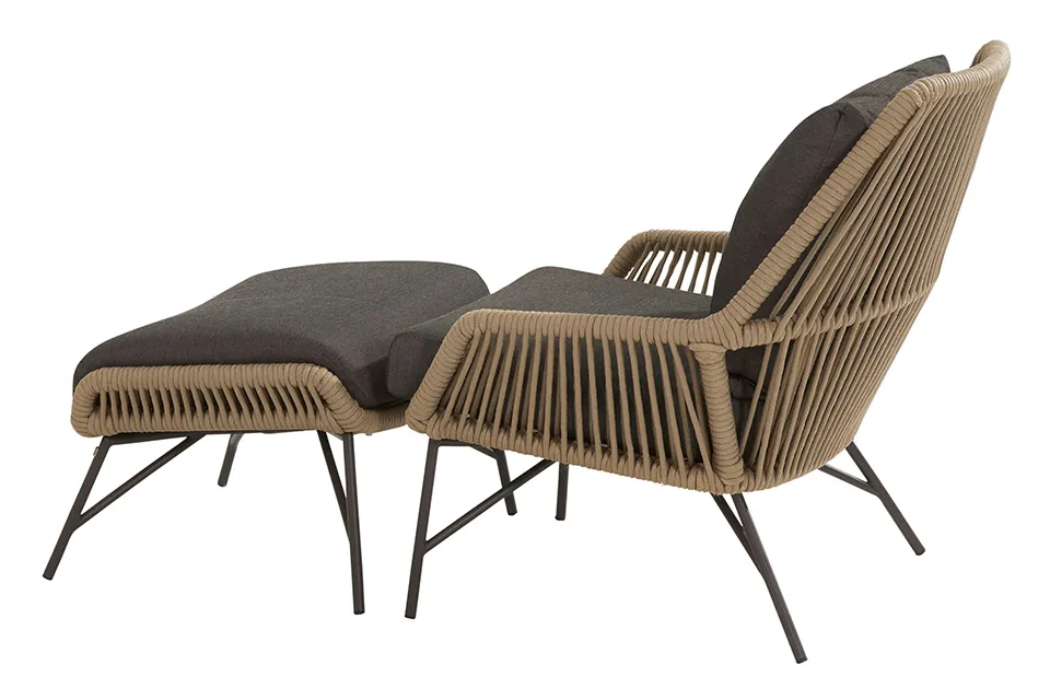 4 Seasons Outdoor | Loungestoel Ramblas met Voetenbank 4 Seasons Outdoor | Loungestoel Ramblas met Voetenbank