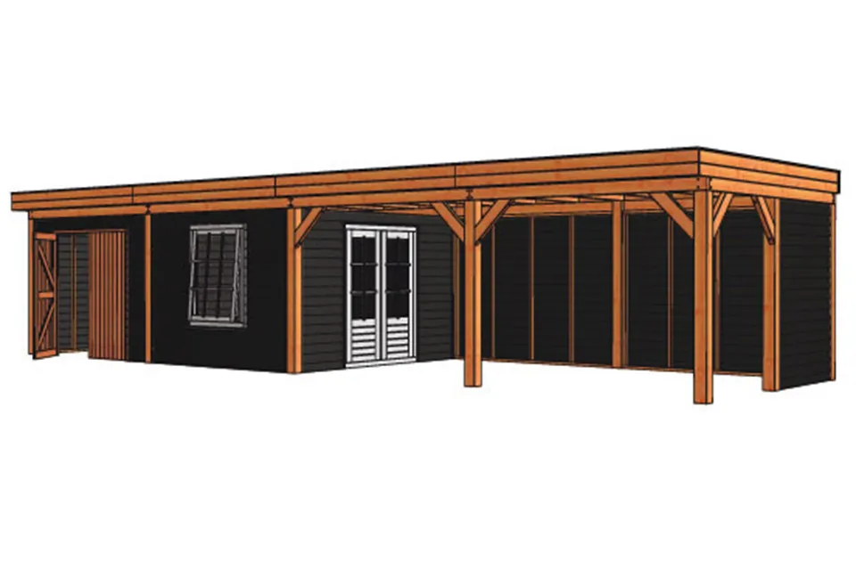 Tuinhuis / Blokhut Trendhout Buitenverblijf Refter XL 12000mm D Tuinhuis / Blokhut Trendhout Buitenverblijf Refter XL 12000mm D