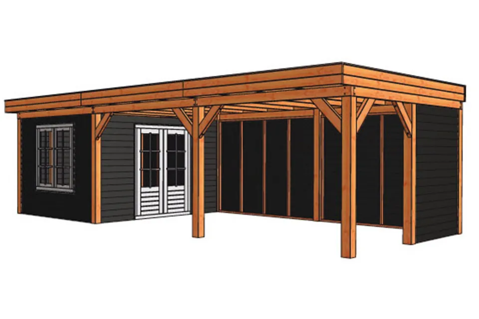 Tuinhuis / Blokhut Trendhout Buitenverblijf Refter XL 9000mm D Tuinhuis / Blokhut Trendhout Buitenverblijf Refter XL 9000mm D
