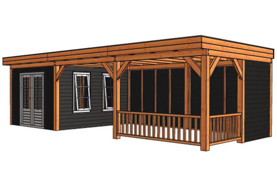 Tuinhuis / Blokhut Trendhout Buitenverblijf Refter XL 9000mm E Tuinhuis / Blokhut Trendhout Buitenverblijf Refter XL 9000mm E