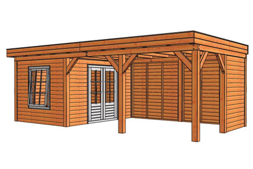 Tuinhuis / Blokhut Trendhout Buitenverblijf Refter XXL 7300mm E Tuinhuis / Blokhut Trendhout Buitenverblijf Refter XXL 7300mm E