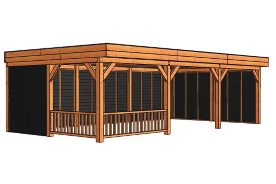 Tuinhuis / Blokhut Trendhout Buitenverblijf Regina XL 9000mm C Tuinhuis / Blokhut Trendhout Buitenverblijf Regina XL 9000mm C