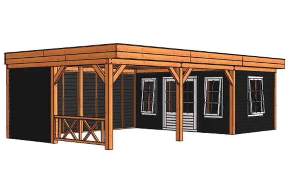 Tuinhuis / Blokhut Trendhout Buitenverblijf Regina XL 9000mm D Tuinhuis / Blokhut Trendhout Buitenverblijf Regina XL 9000mm D