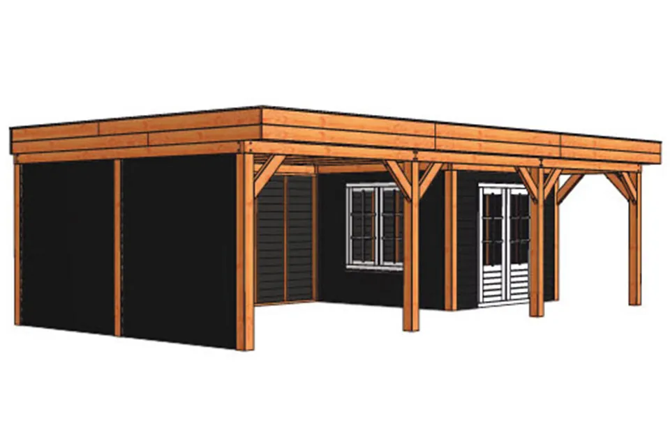 Tuinhuis / Blokhut Trendhout Buitenverblijf Regina XL 9000mm E Tuinhuis / Blokhut Trendhout Buitenverblijf Regina XL 9000mm E