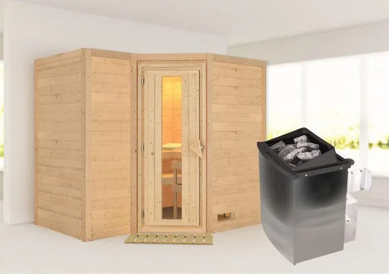 Karibu | Sauna Sahib 2 | Energiesparend | Kachel 9 kW Geïntegreerde Bediening Karibu | Sauna Sahib 2 | Energiesparend | Kachel 9 kW Geïntegreerde Bediening
