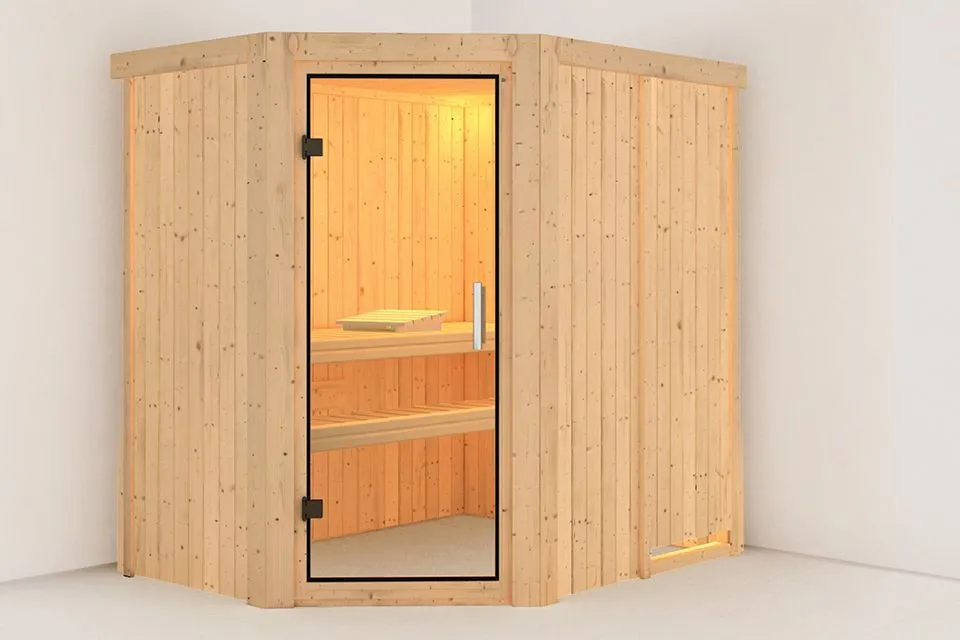 Karibu | Sauna Carin | Deur Helderglas