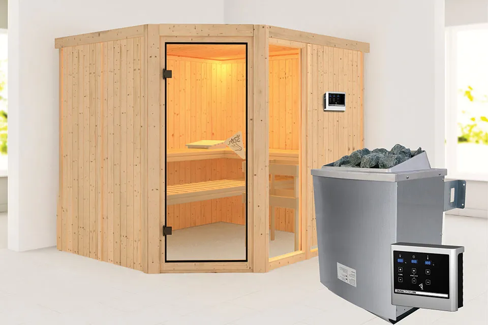 Karibu Fiona 3 Sauna Kachel 9 kW Externe Bediening