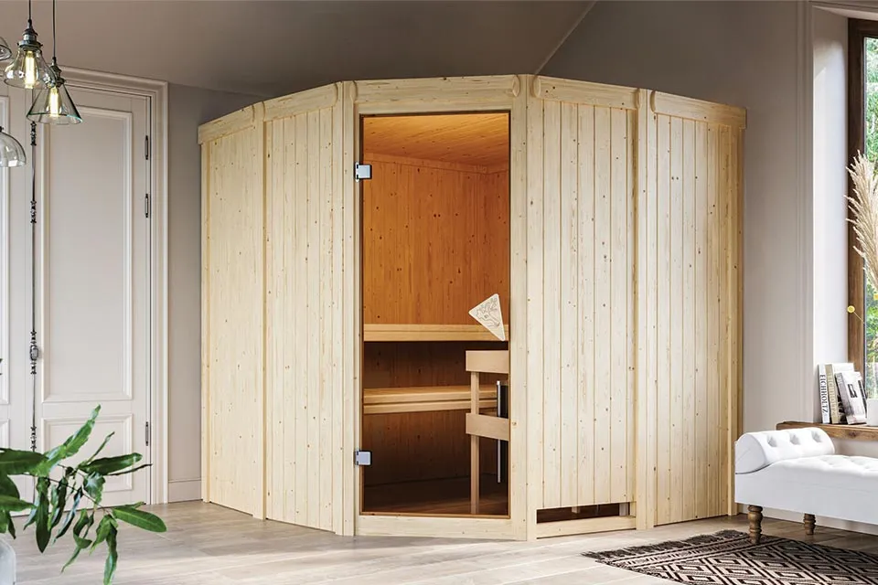 Karibu | Sauna Simara 1 | Kachel 9 kW Externe Bediening Karibu | Sauna Simara 1 | Kachel 9 kW Externe Bediening
