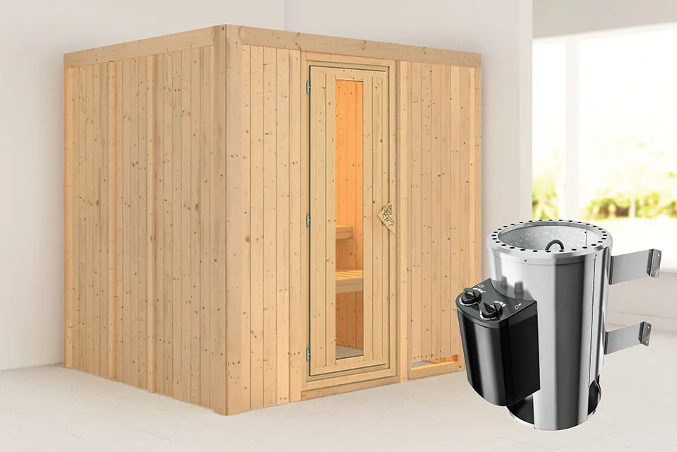 Karibu | Sauna Daria | Energiesparend | Kachel 3,6 kW Geïntegreerde Bediening Karibu | Sauna Daria | Energiesparend | Kachel 3,6 kW Geïntegreerde Bediening