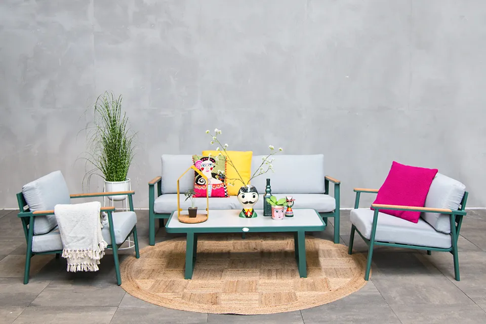 Fonteyn | Loungeset Simmons | Groen Fonteyn | Loungeset Simmons | Groen