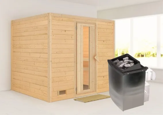 Karibu | Sauna Sonara | Energiesparend | Kachel 9 kW Geïntegreerde Bediening Karibu | Sauna Sonara | Energiesparend | Kachel 9 kW Geïntegreerde Bediening