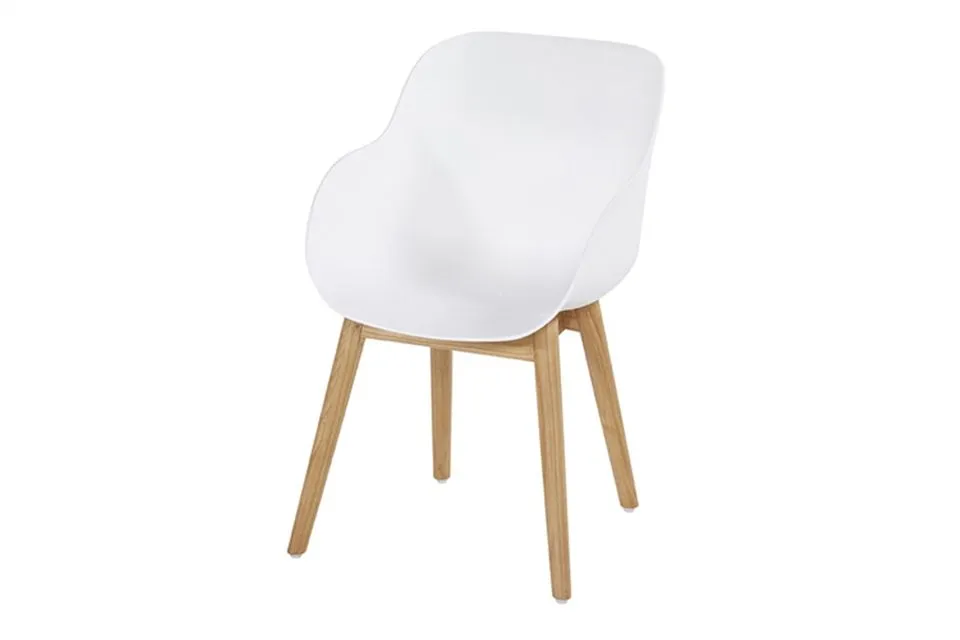 Hartman | Tuinstoel Sophie Teak Organic | Royal White Hartman | Tuinstoel Sophie Teak Organic | Royal White