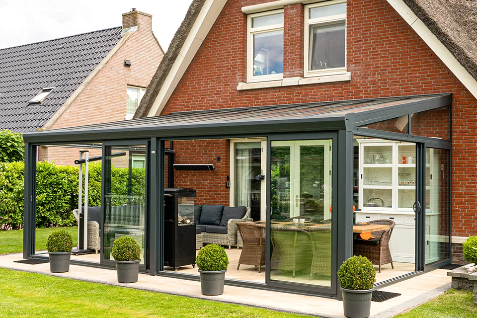 Aluxe | Veranda Topline 5000 x 2500 | Met Polycarbonaat Platen Aluxe | Veranda Topline 5000 x 2500 | Met Polycarbonaat Platen