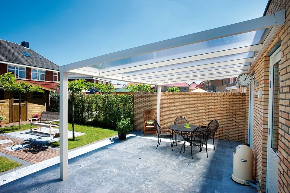 Aluxe | Veranda Trendline 7950 x 3500 | Met Polycarbonaat Platen Aluxe | Veranda Trendline 7950 x 3500 | Met Polycarbonaat Platen