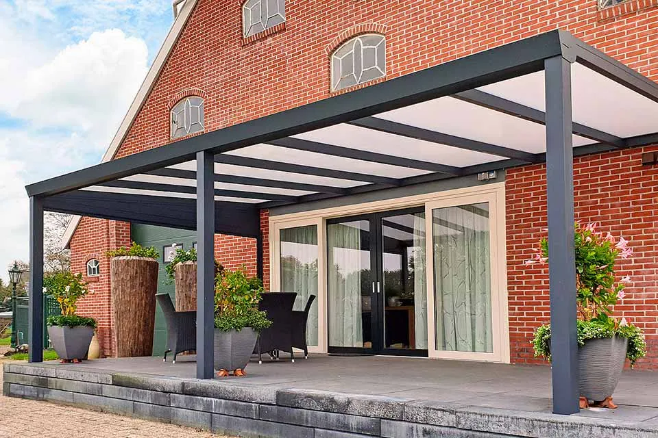 Aluxe Trendline veranda met glas 4000x3000