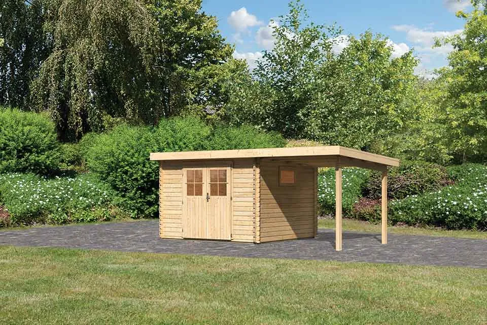 Karibu | Tuinhuis Torgau 3 met Overkapping 2,3