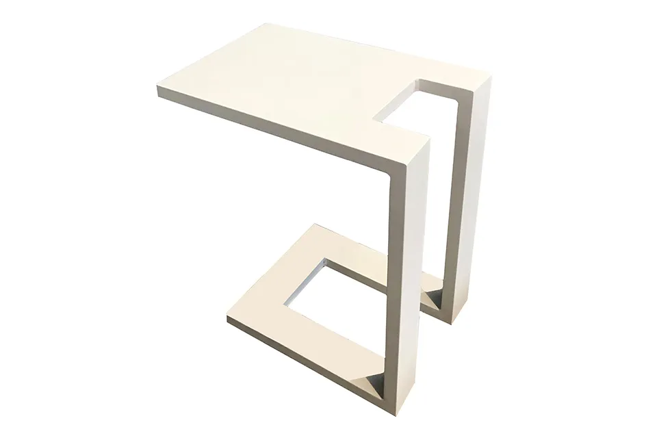 Fonteyn | Bijzettafel U Aluminium | Wit Fonteyn | Bijzettafel U Aluminium | Wit