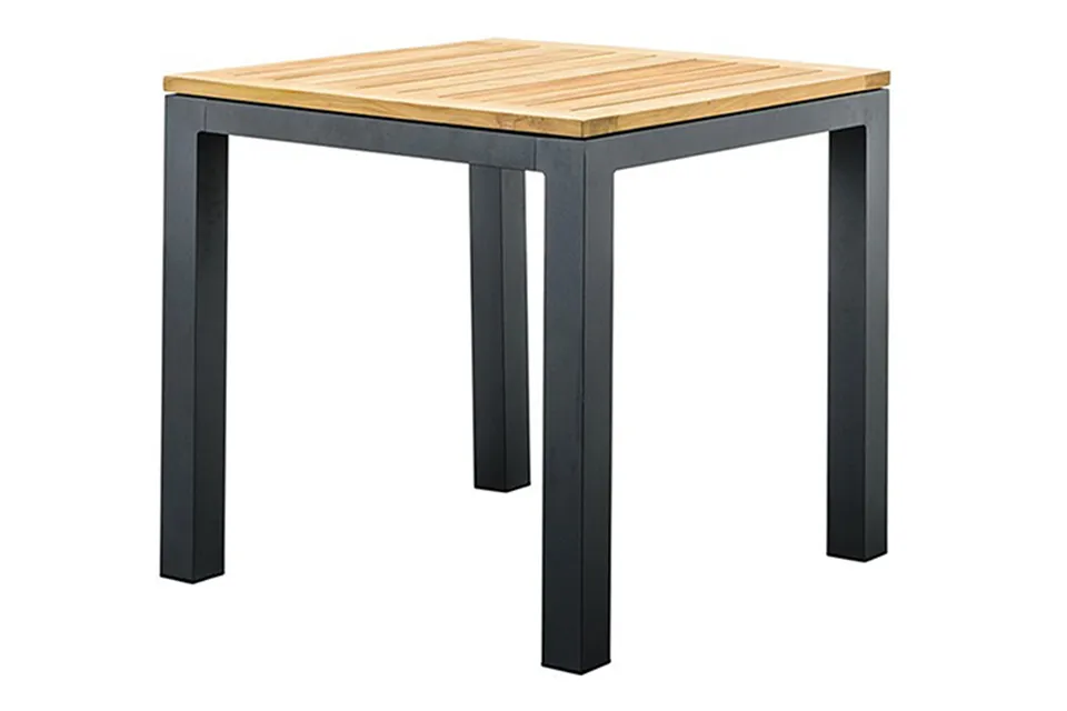 SUNS | Tuintafel Vario 80 x 80 cm | Antraciet-Teak