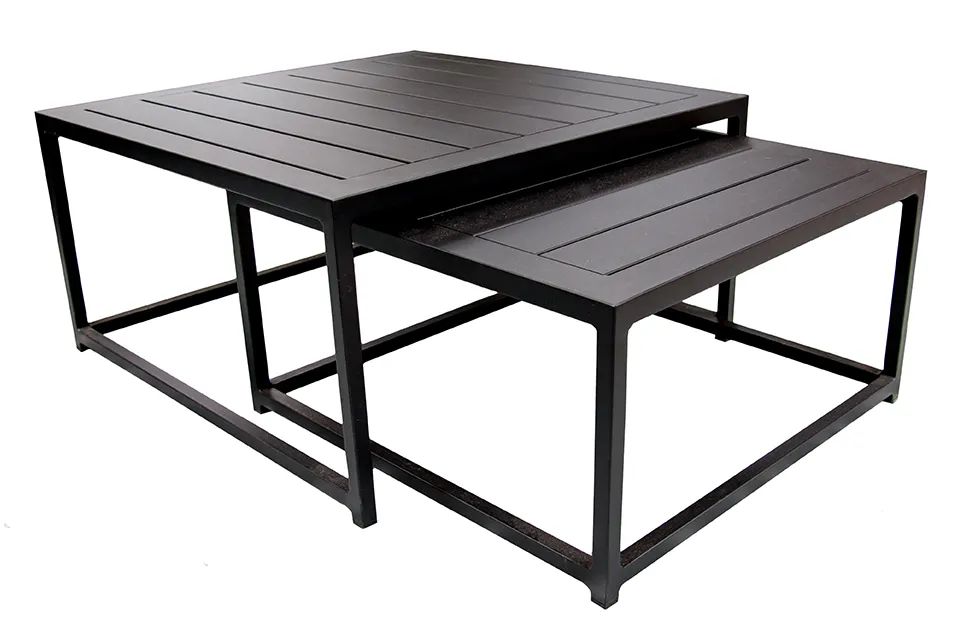 Fonteyn | Vierkante Koffietafel set van 2 | Zwart
