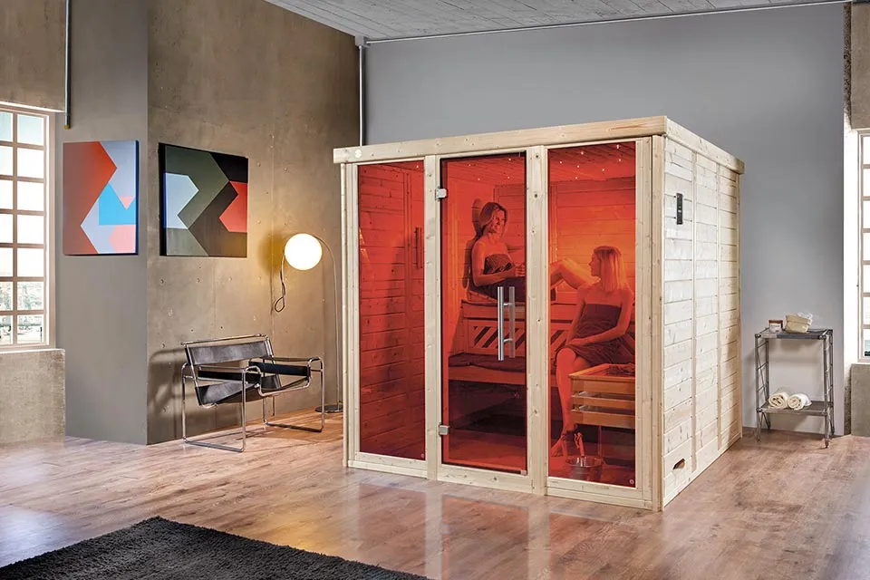 Weka | Sauna Kemi 3 Panorama | 7,5 kW Bio-Kachel Weka | Sauna Kemi 3 Panorama | 7,5 kW Bio-Kachel
