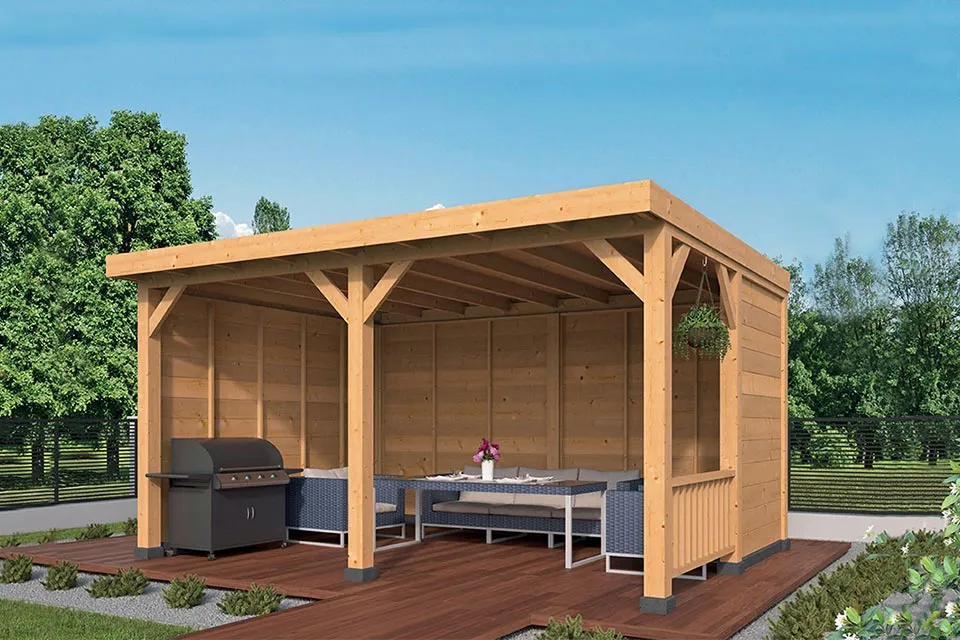 Douglas Overkapping Wezep DHZ | Blanke Wanden Douglas Overkapping Wezep DHZ | Blanke Wanden