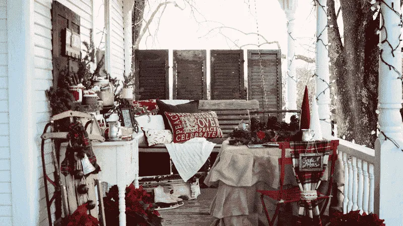 kerst veranda