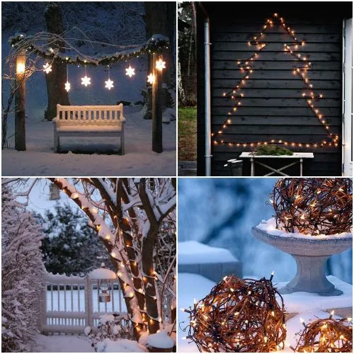 kerstverlichting tuin