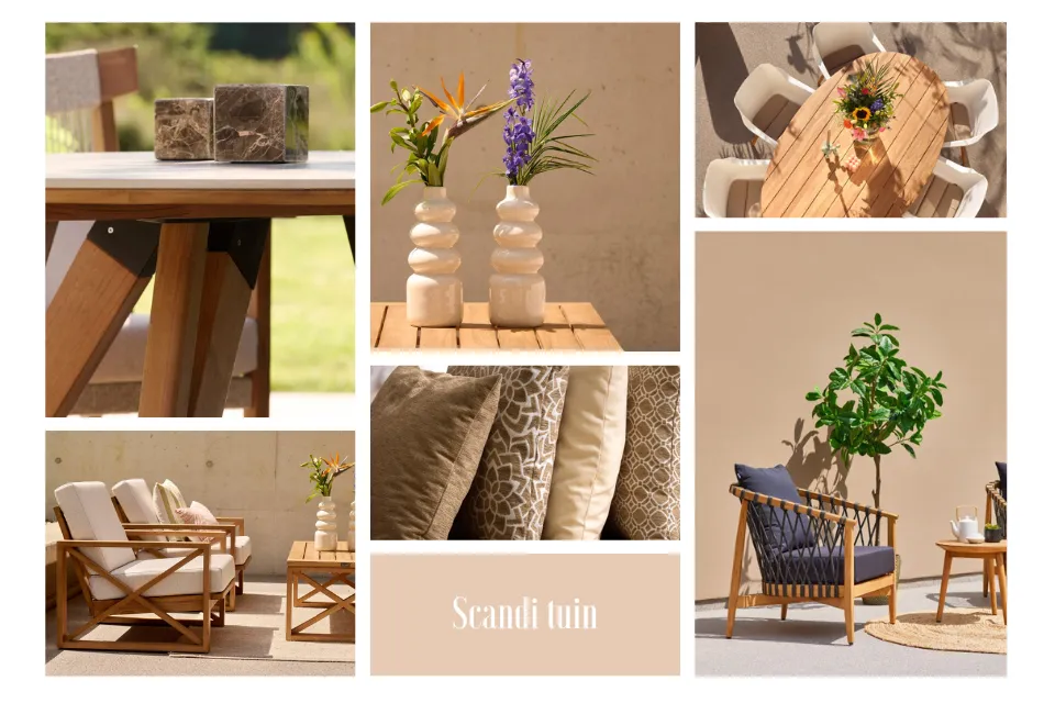 Scandinavische tuin moodboard fonteyn